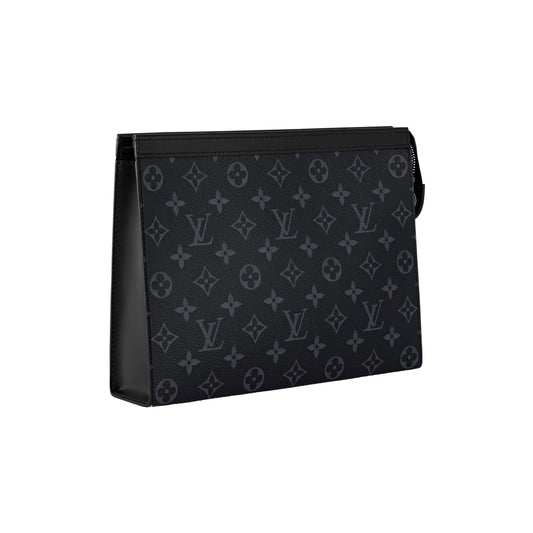 Louis Vuitton Monogram Pochette Voyage MM Eclipse Canvas Bag Black