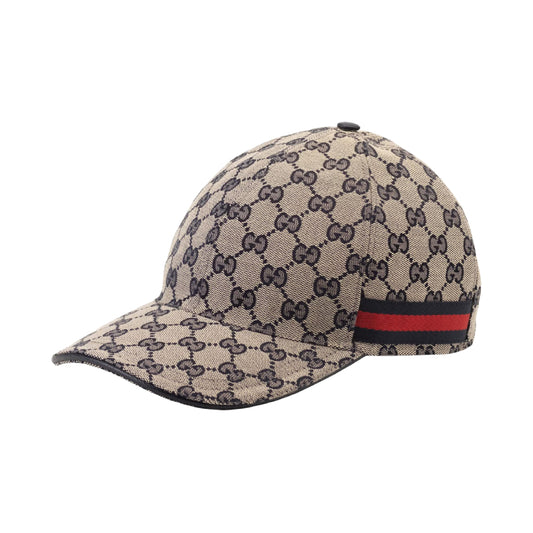 Gucci Original GG Canvas Baseball Hat with Web Beige/Blue