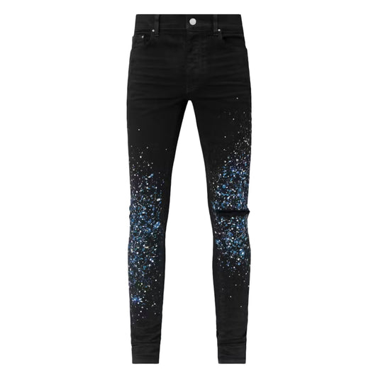 Amiri Crystal Painter Jean Overdyed Black