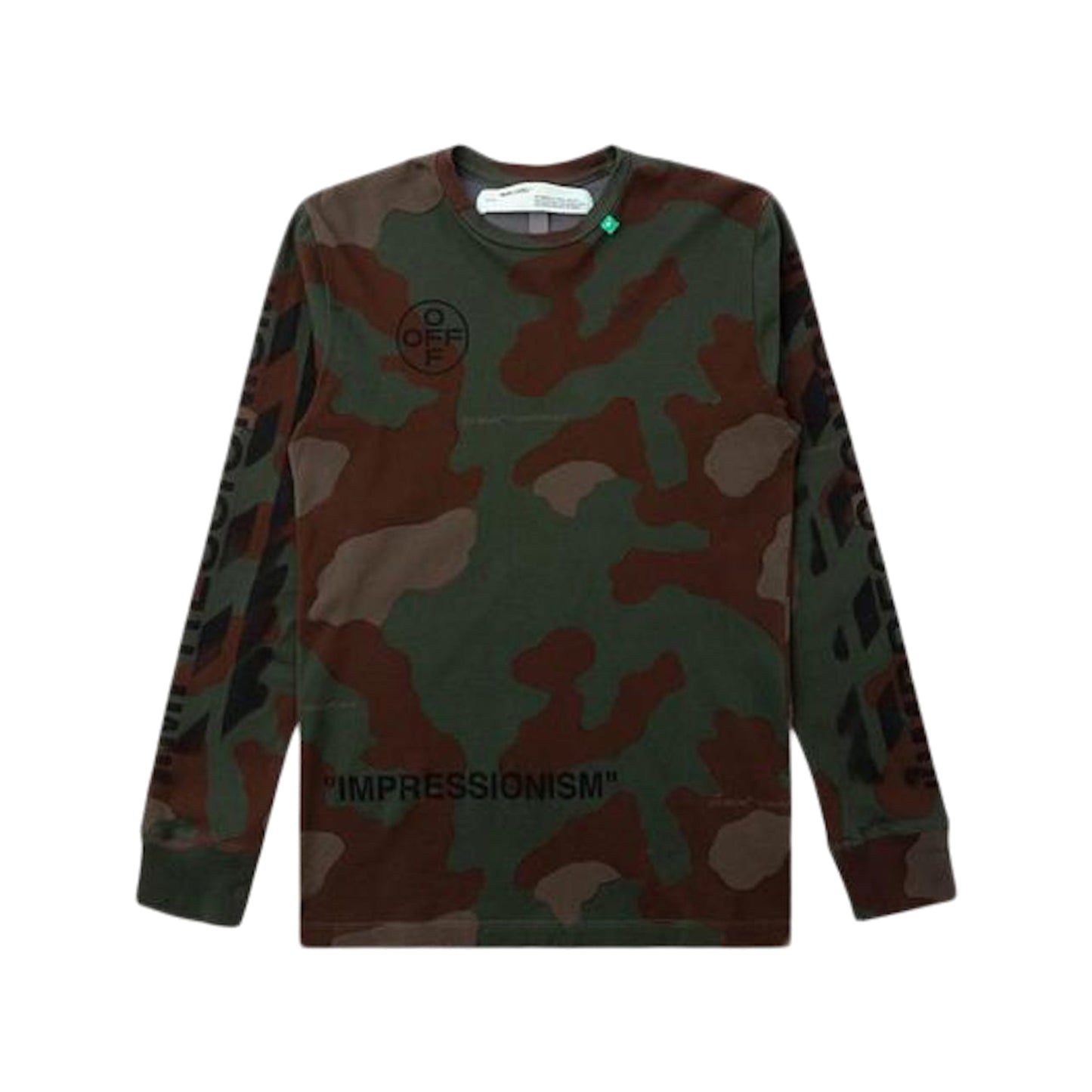 Off-White Diag Stencil L/S T-Shirt Camo/Black