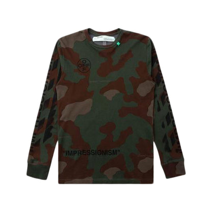 Off-White Diag Stencil L/S T-Shirt Camo/Black