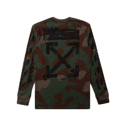 Off-White Diag Stencil L/S T-Shirt Camo/Black