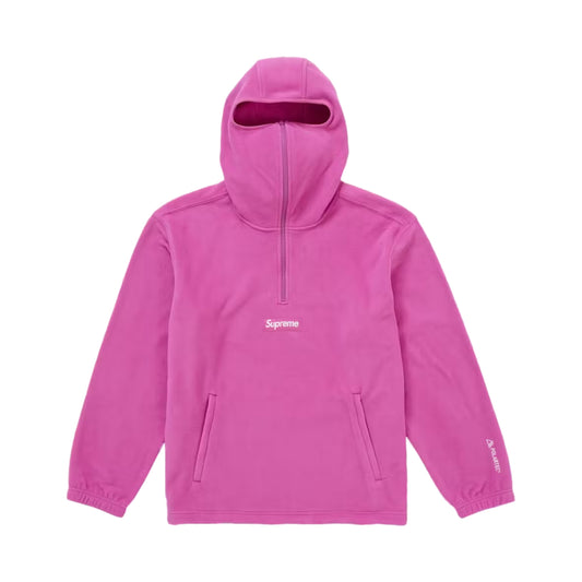 Supreme Polartec Face Mask Half Zip Hooded Sweatshirt Pink