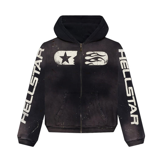 Hellstar Studios Zip Hoodie Black