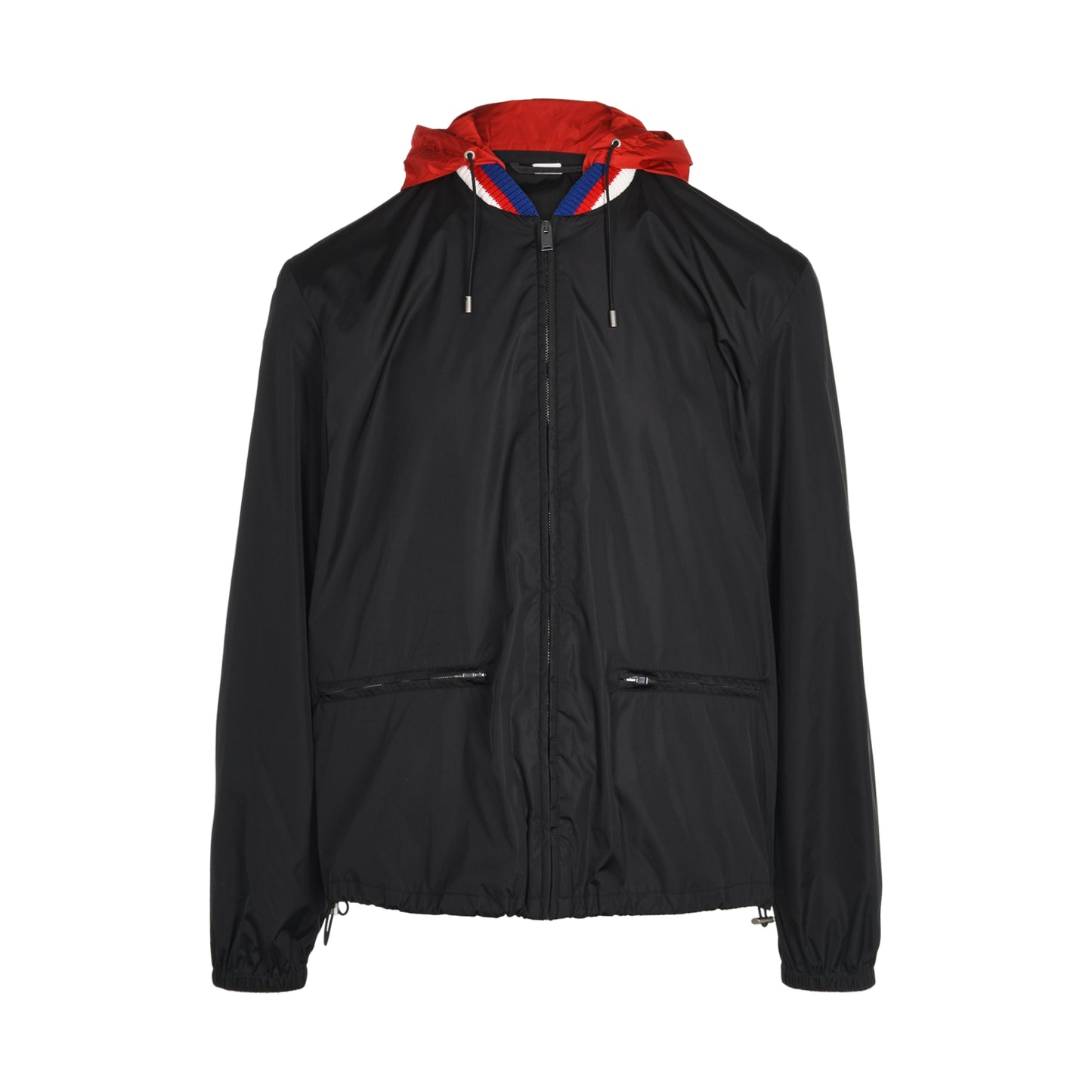 Gucci Back Logo Printing Nylon Jacket Black
