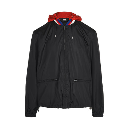 Gucci Back Logo Printing Nylon Jacket Black