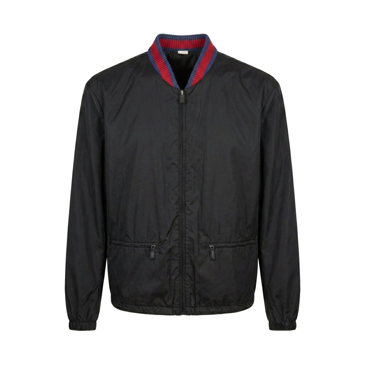 Gucci Kingsnake Back Print Nylon Bomber Jacket Black