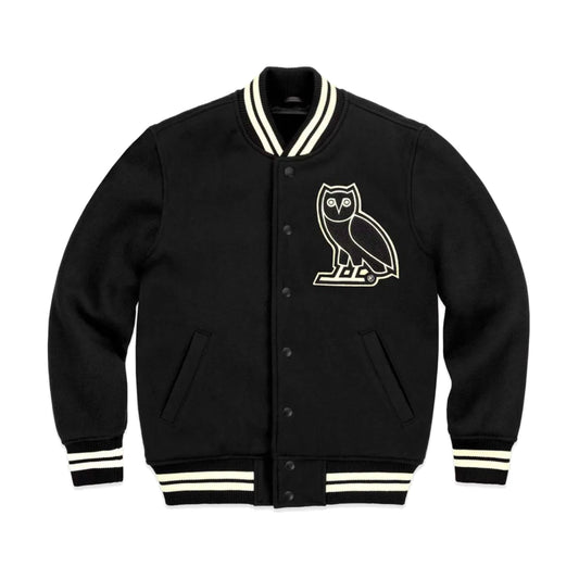 OVO Omega Varsity Wool Jacket Black