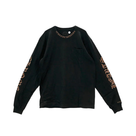 Chrome Hearts Neck Logo Long-Sleeve T-Shirt Black/Brown