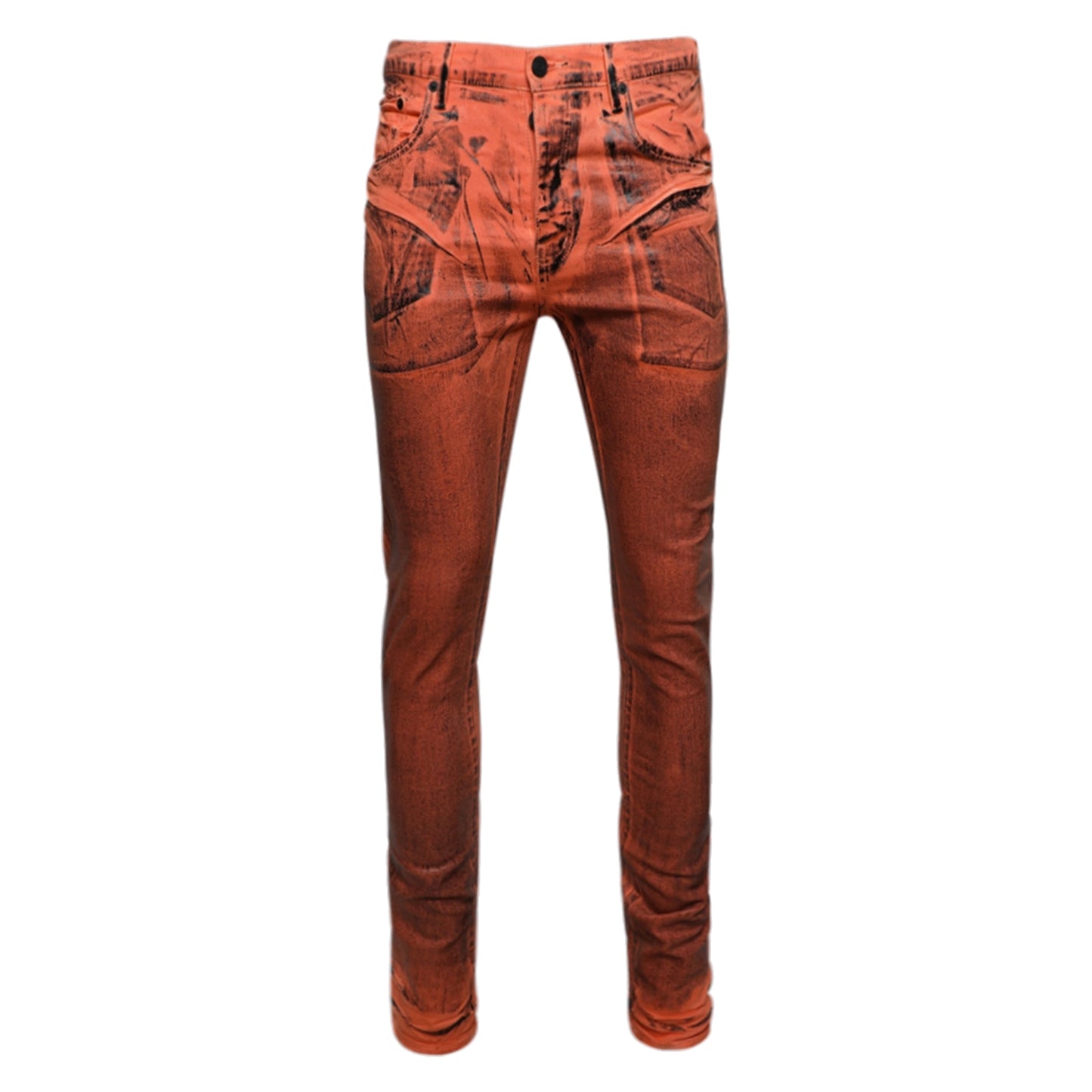 Purple Brand P001 X-Ray Jeans Fluorescent Orange