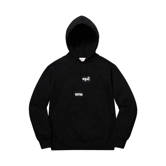 Supreme Comme des Garcons SHIRT Split Box Logo Hooded Sweatshirt Black