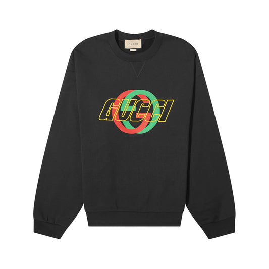 Gucci Interlocking Logo Crewneck Sweater Black