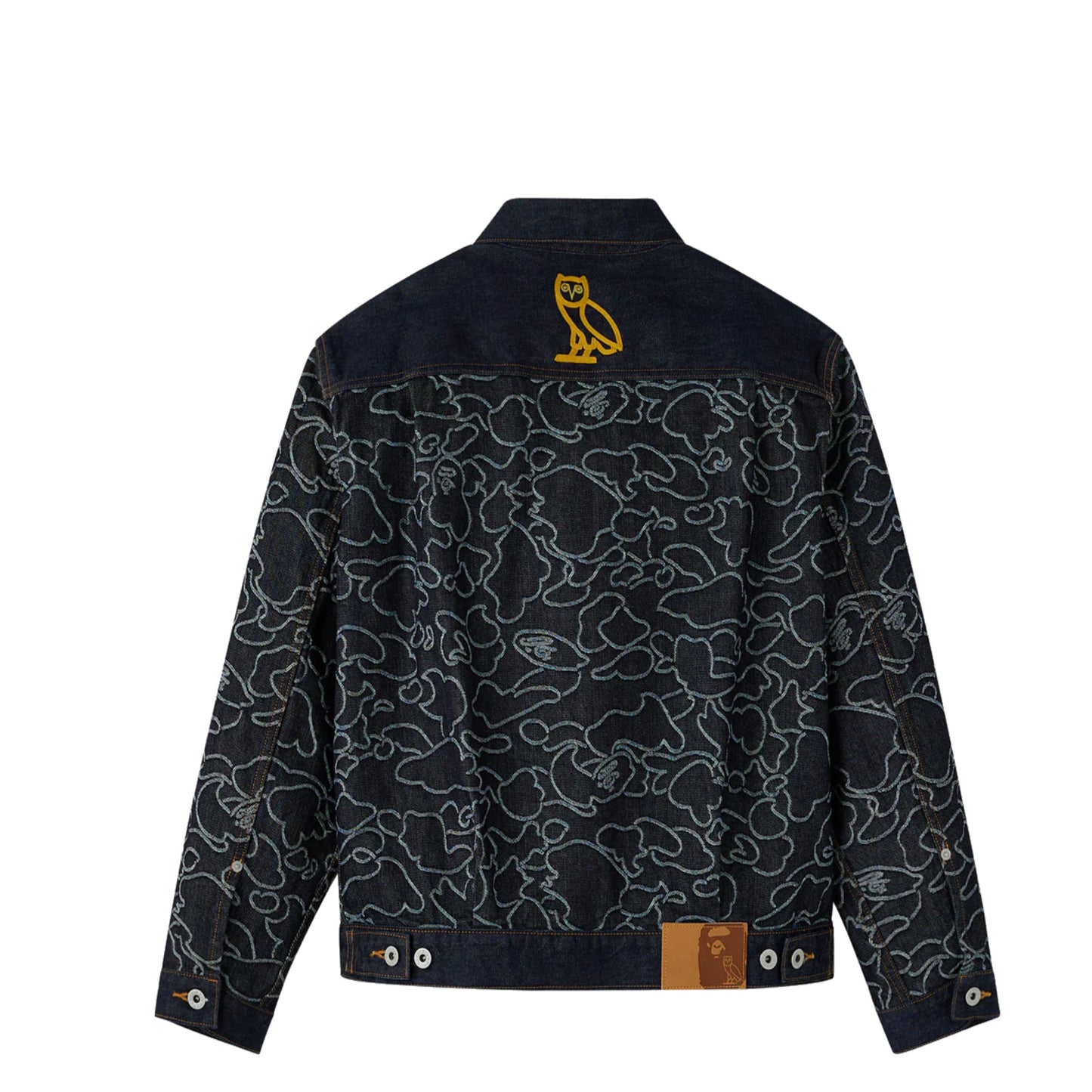 OVO x BAPE Neon 1st Camo Denim Jacket Indigo