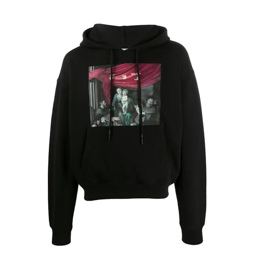 Off-White Oversize Fit Caravaggio Painting Hoodie Black/Black