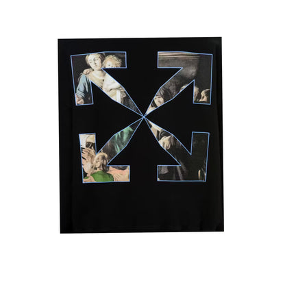 Off-White Oversize Fit Caravaggio Painting Hoodie Black/Black