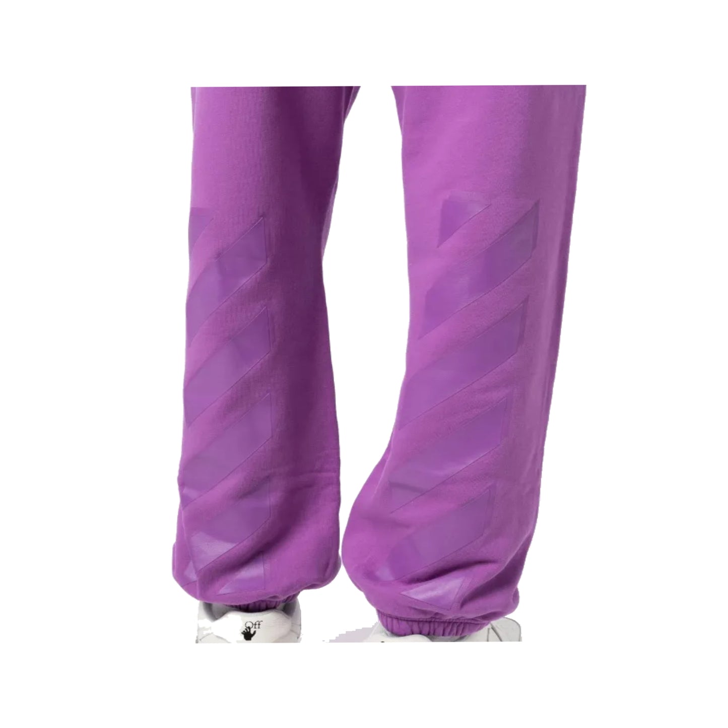 Off-White Diag-Print Slouchy Track Pants Purple