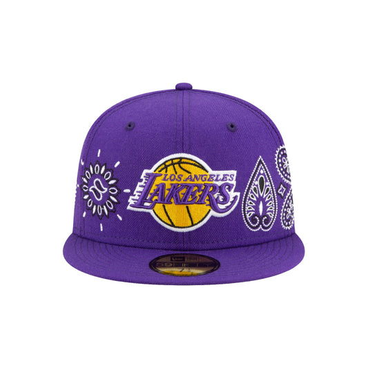 New Era Los Angeles Lakers Paisley 59FIFTY Fitted Hat Purple
