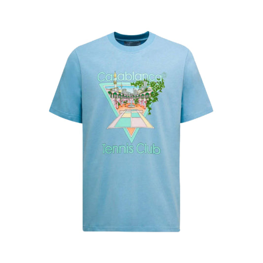 Casablanca Tennis Club Icon T-Shirt Blue