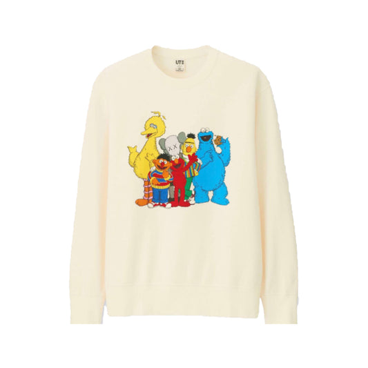 KAWS x Uniqlo x Sesame Street Group #2 Sweatshirt Natural