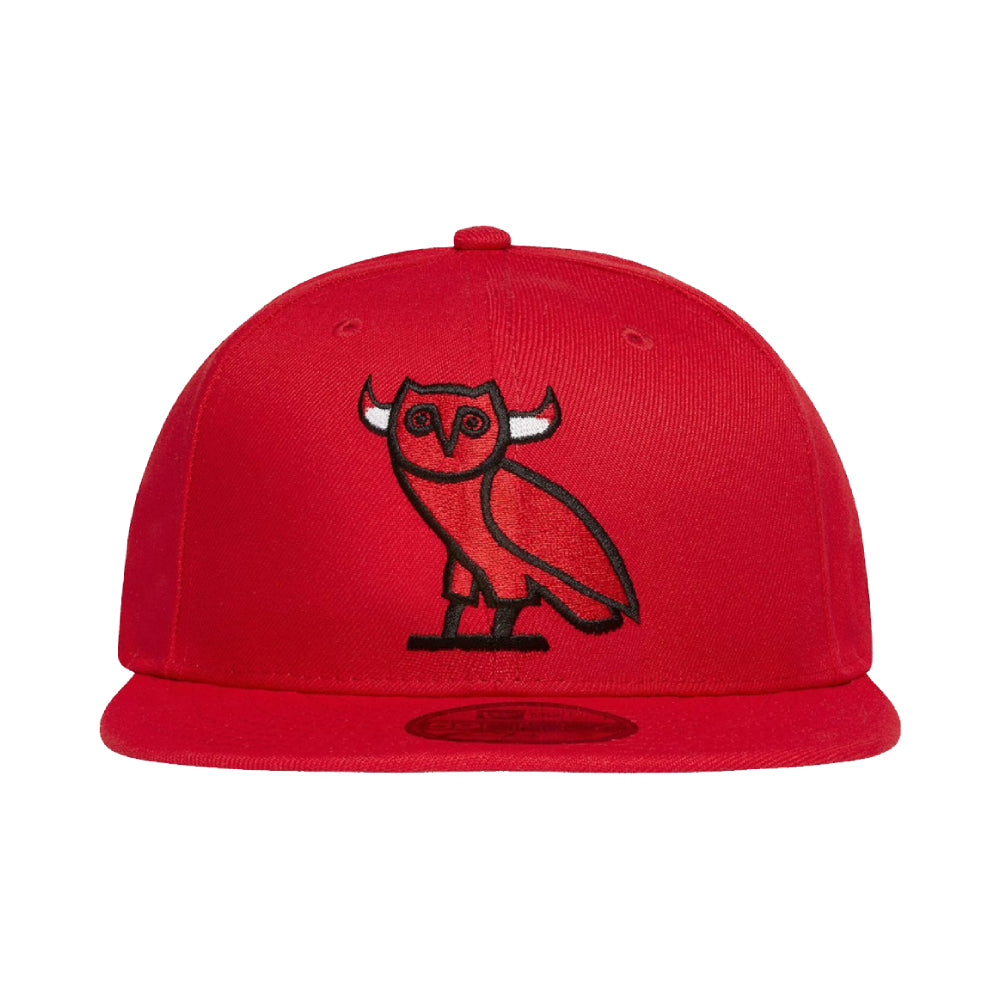 OVO x NBA Bulls New Era 59Fifty Fitted Hat Red