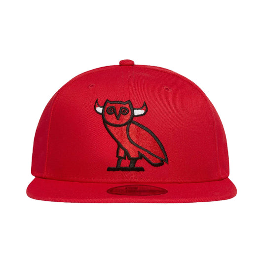 OVO x NBA Bulls New Era 59Fifty Fitted Hat Red