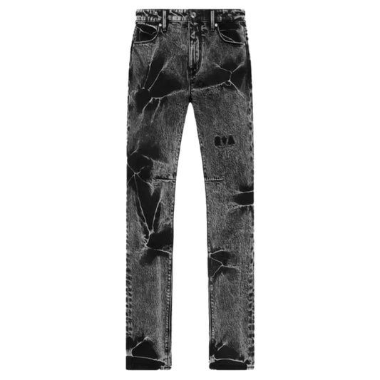 RTA Bryant I Flower Acid Wash Jeans Black/Grey