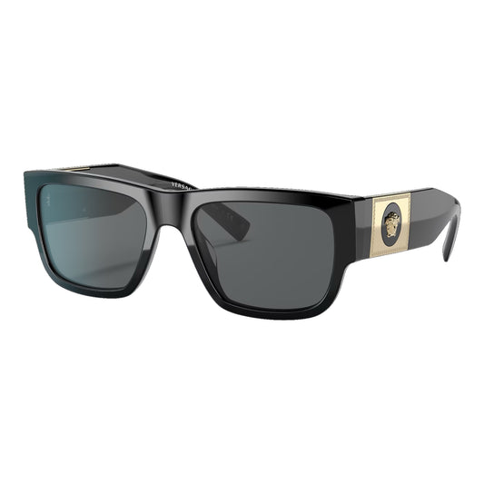 Versace Rectangle Sunglasses Black/Gold (VE4406-GB1)