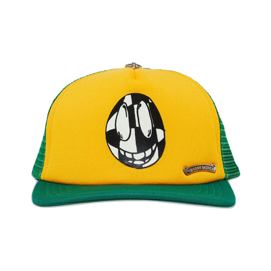 Chrome Hearts x Matty Boy Sex Records Smiley Trucker Hat Yellow