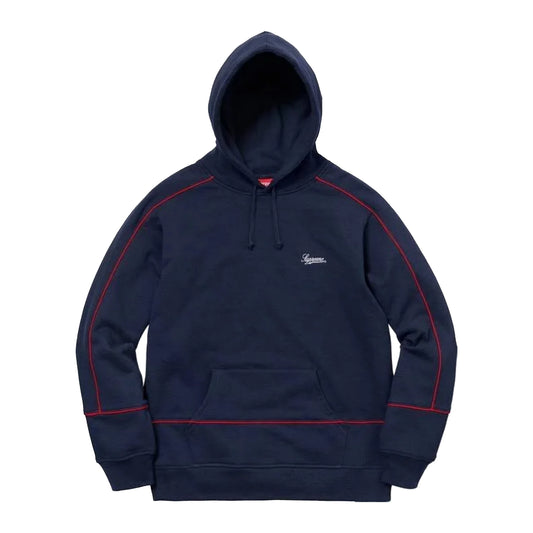 Supreme Piping Hooded Sweatshirt Navy