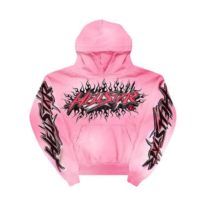 Hellstar Brainwashed Without Brain Hoodie Pink