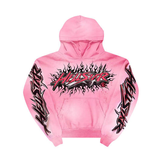 Hellstar Brainwashed Without Brain Hoodie Pink