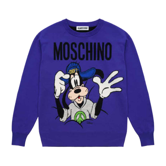 Moschino Goofy Crewneck Sweater Purple