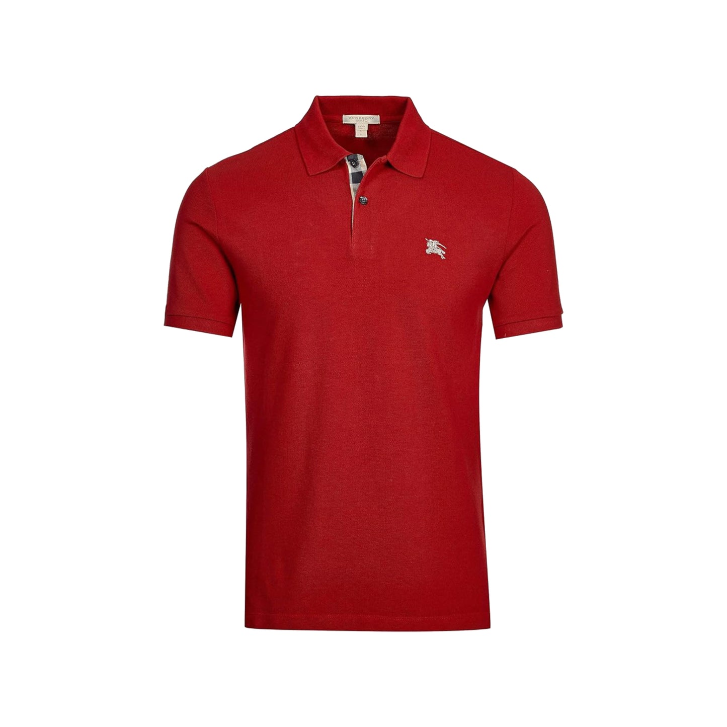 Burberry Brit Logo Cotton Piqué Polo Shirt Red