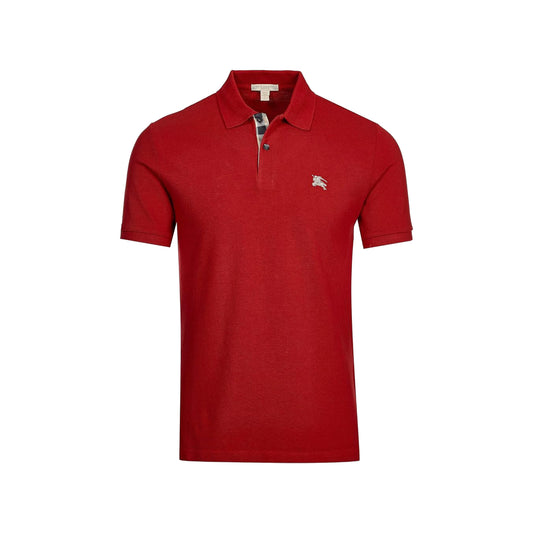 Burberry Brit Logo Cotton Piqué Polo Shirt Red