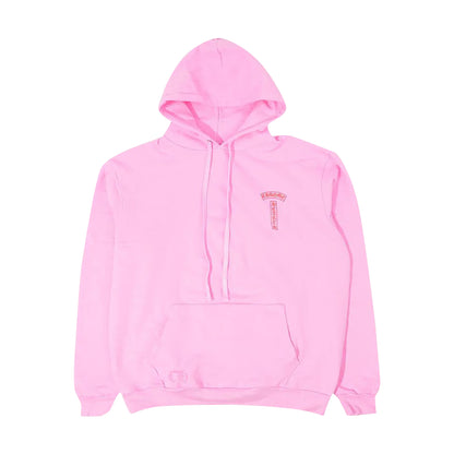 Chrome Hearts USA Script T-Bar Logo Hoodie Pink/Red