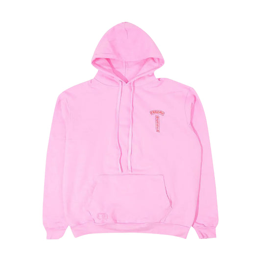 Chrome Hearts USA Script T-Bar Logo Hoodie Pink/Red