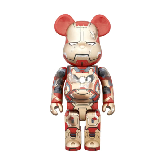 Bearbrick Iron Man Mark XLII Damaged Ver. 400% Gold