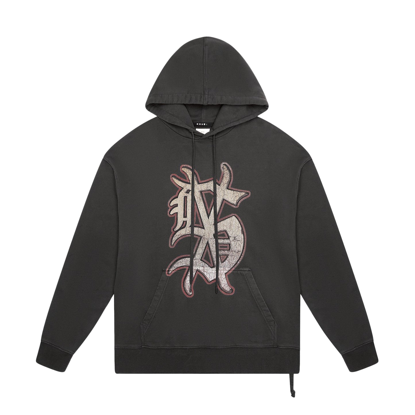 Ksubi Dug Out Biggie Pullover Hoodie Faded Black