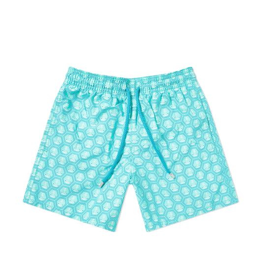 Vilebrequin Moorea Anchor Print Swim Short Blue/White