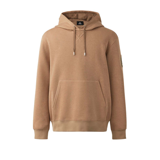 Mackage Krys Pullover Hoodie with Velvet Embroidery Camel