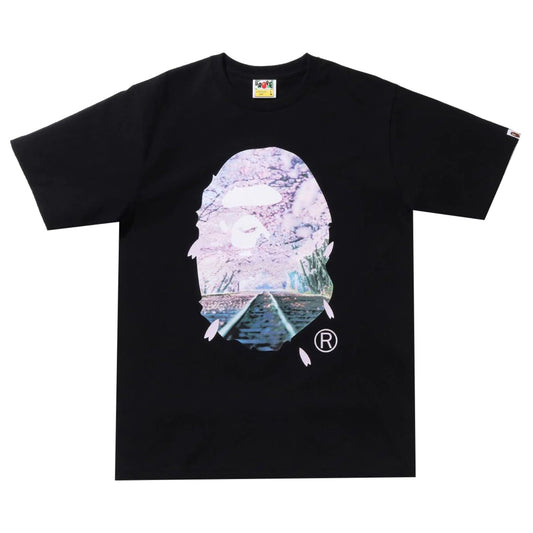 Bape Sakura Photo Ape Head Tee (SS22) Black