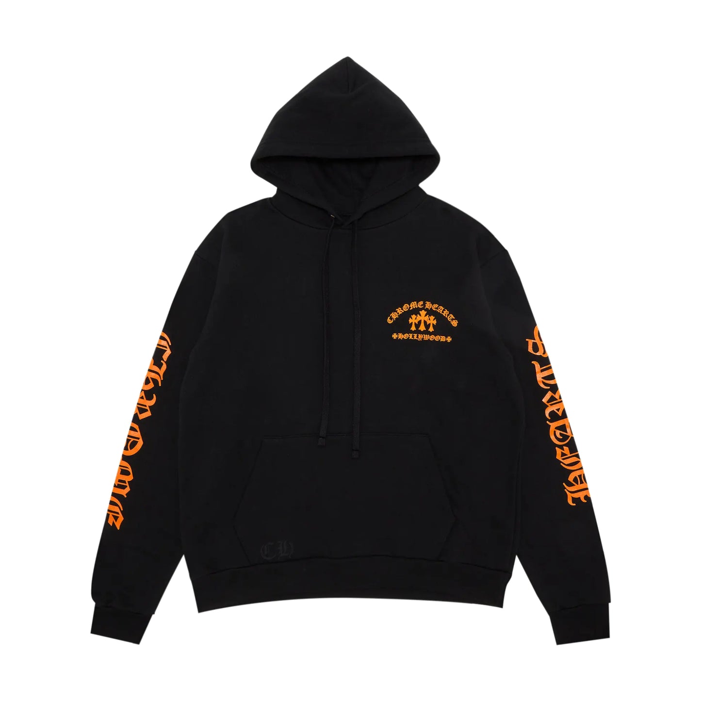 Chrome Hearts Triple Cross Hoodie Black/Orange