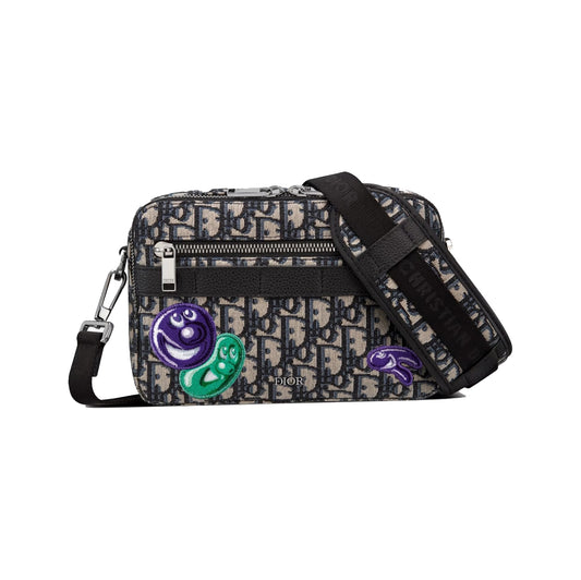 Dior x Kenny Scharf Safari Messenger Bag Beige/Black
