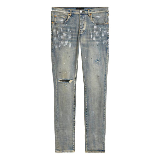 Purple Brand P001 Lia Paint Blowout Skinny Jeans Light Blue