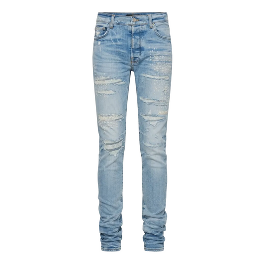 Amiri Boro Repair Jeans Light Indigo