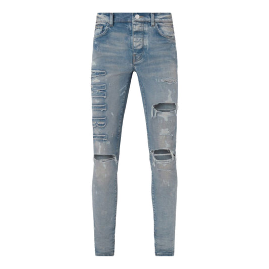 Amiri Logo Applique Jeans Clay Indigo