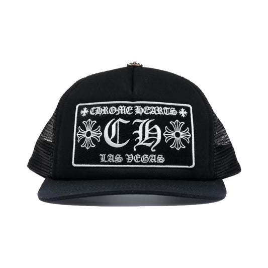 Chrome Hearts CH Las Vegas Trucker Hat Black/Black
