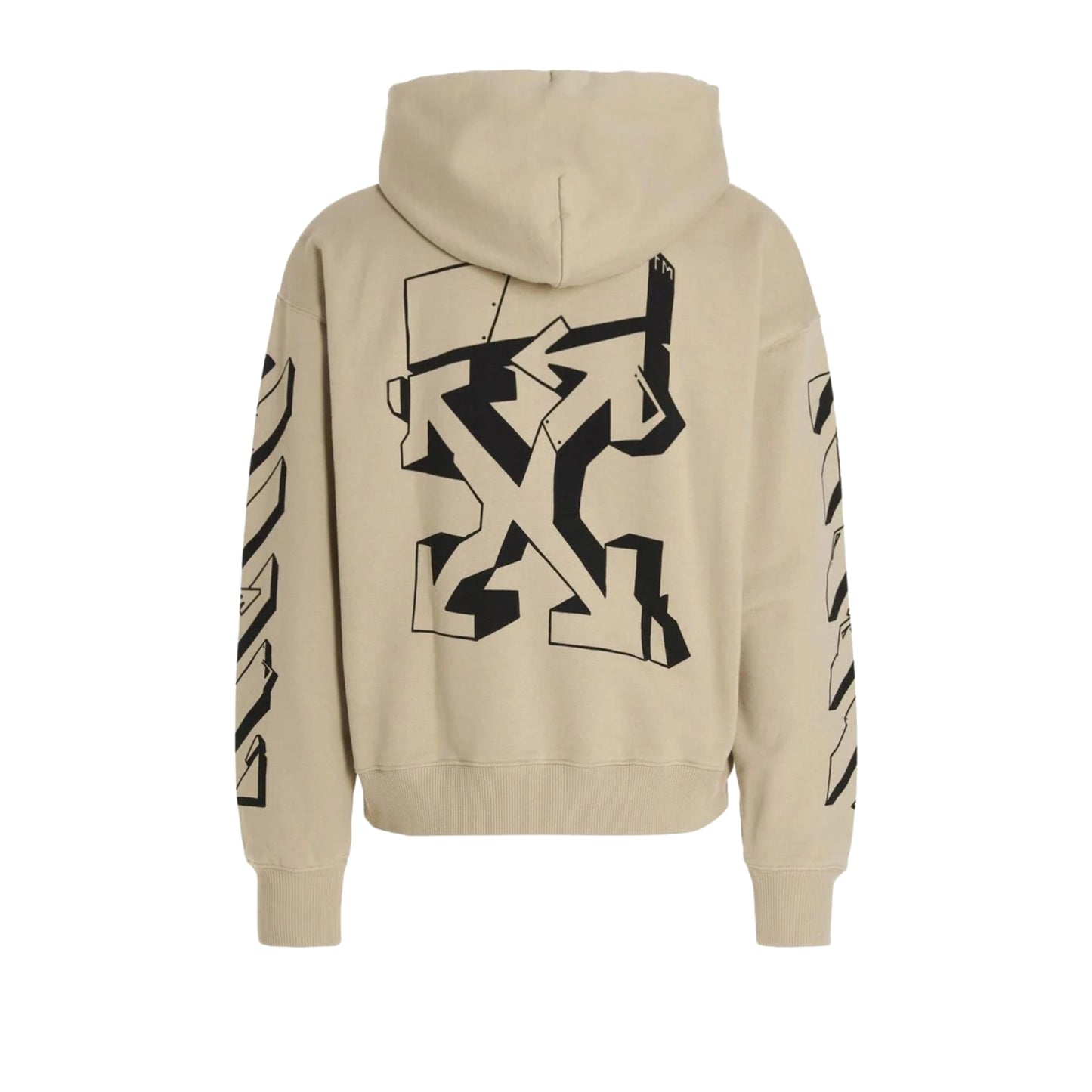 Off-White c/o Virgil Abloh Graffiti Pullover Hoodie Cream