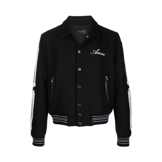Amiri Bones Varsity Jacket Black