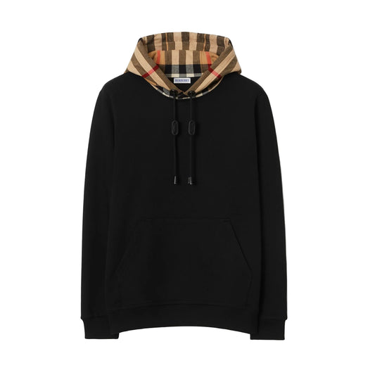 Burberry Vintage Check Flannel Hood Hoodie Black
